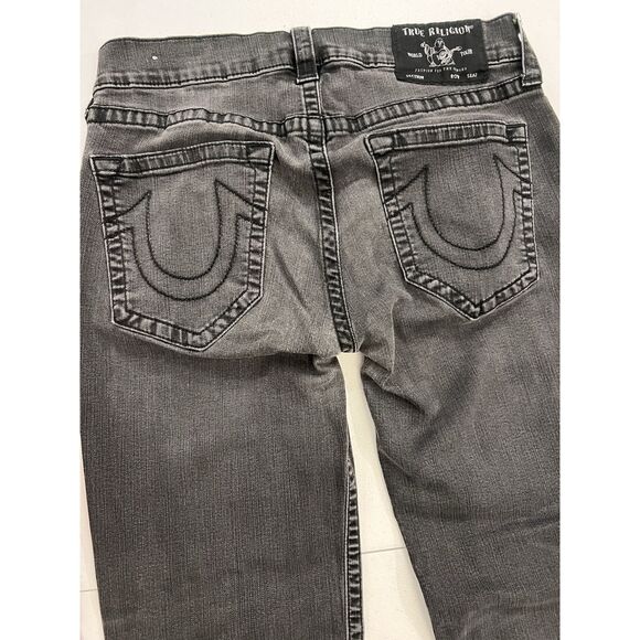 Y2K Men's True Religion Devin‎ Straight Leg Loose Fit Denim Jeans 33 X 28.75 Blk - Picture 11 of 11